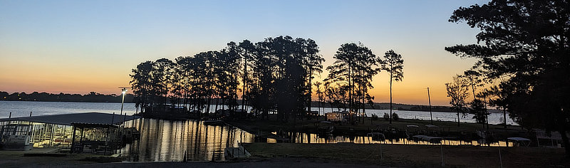 Flat Creek Marina and RV Camping area at Lake Palestine in East Texas near Tyler