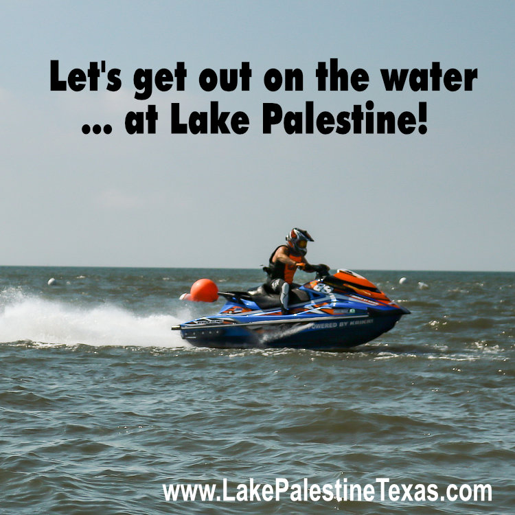 Out on the water at Lake Palestine ... boating, skiing, jetskis and more!