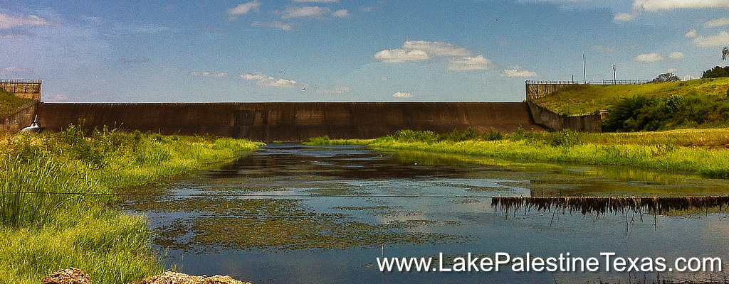 The Blackburn’s Crossing Dam at Lake Palestine in East Texas near Tyler