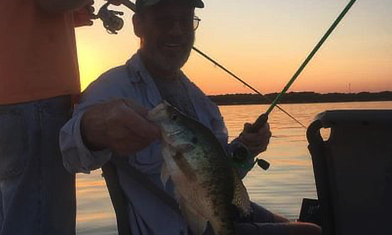 Always great fishing on Lake Palestine in East Texas